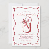 Holiday Cocktails Festive Drinks Christmas Party Einladung (Vorderseite)