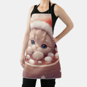 “Holiday Cocoa Kitty Apron" Cute Christmas Cat Schürze (InSitu)