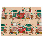 Holiday Coffee Apricot Große Geschenktüte (Vorderseite)