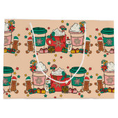 Holiday Coffee Apricot Große Geschenktüte (Rückseite)