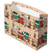 Holiday Coffee Apricot Große Geschenktüte (Rückseite Schrägansicht)