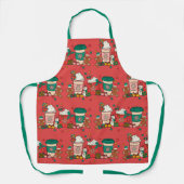 Holiday Coffee Red Schürze mit grünem Band (Vorderseite)
