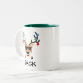 Holiday Coffee Tasse | Coole Rentiere (Vorderseite Links)