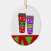 Holiday Coffes abholen Keramik Ornament (Rechts)