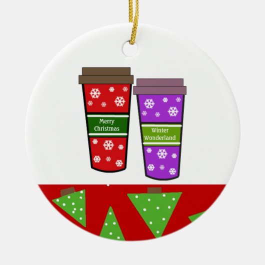 Holiday Coffes abholen Keramik Ornament (Vorne)