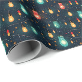 Holiday Colorado Retro Weihnachtsbeleuchtung Geschenkpapier (Rolleneckpunkt)