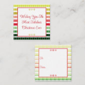 Holiday Colored Mini Mitteilungskarte (Vorne/Hinten)