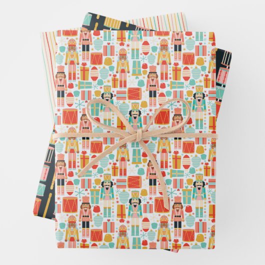 Holiday Colorful Nutcracker Geschenkpapier Set (Beispiel)