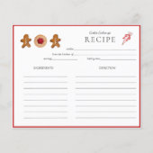 Holiday Cookie Exchange Bäcker Rezept Karte (Vorderseite)