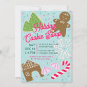 Holiday Cookie Exchange Christmas Party Invitation Einladung (Vorderseite)