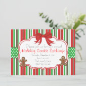 Holiday Cookie Exchange Ginger Brot Männer Einladung (Stehend Vorderseite)