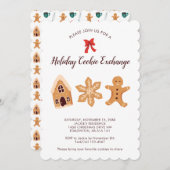 Holiday Cookie Exchange Party Weihnachten Niedlich Einladung (Vorne/Hinten)