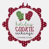 Holiday Cookie Exchange Party Weihnachtsfeiertage  Ornament Karte (Vorderseite)