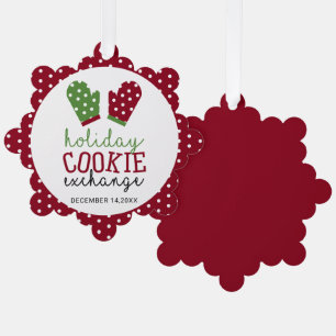 Holiday Cookie Exchange Party Weihnachtsfeiertage  Ornament Karte