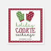 Holiday Cookie Exchange Party Weihnachtsfeiertage Serviette (Vorderseite)