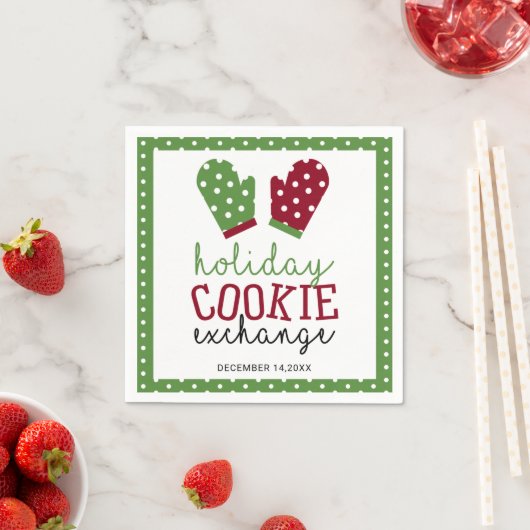 Holiday Cookie Exchange Party Weihnachtsfeiertage Serviette (Beispiel)