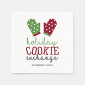 Holiday Cookie Exchange Party Weihnachtsfeiertage Serviette (Vorderseite)