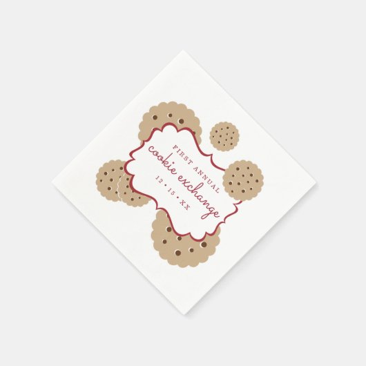 Holiday Cookie Exchange Personalisiert Serviette (Ecke)
