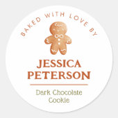 Holiday Cookie Swap Bake Brot Runder Aufkleber (Vorderseite)