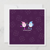 Holiday Cookie Swap Happy Snowmen Einladung (Rückseite)