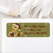Holiday Cookie Teddy Bear Address Labels (Insitu)