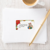 Holiday Corgi Puppy mit Geschenken Adressaufkleber (Insitu)