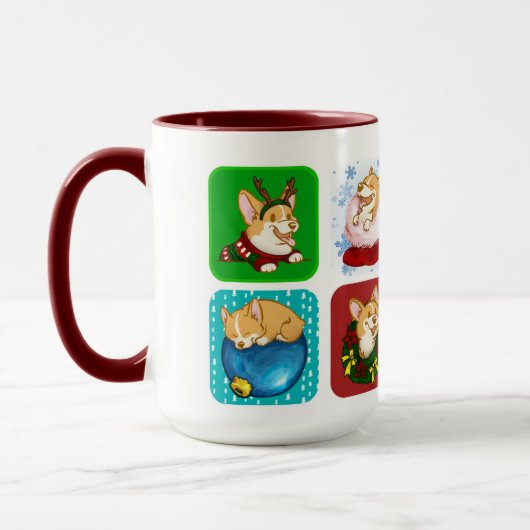 Holiday Corgis Tasse (Links)