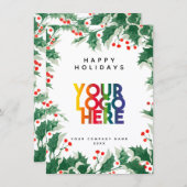 Holiday Corporate Business Logo Christmas Card (Vorne/Hinten)