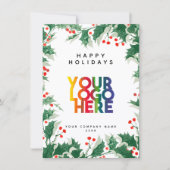 Holiday Corporate Business Logo Christmas Card (Vorderseite)