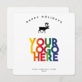 Holiday Corporate Business Logo Christmas Card (Vorne/Hinten)