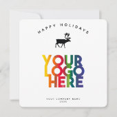 Holiday Corporate Business Logo Christmas Card (Vorderseite)