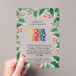 Holiday Corporate Business Logo Christmas Card Acryleinladungen