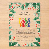 Holiday Corporate Business Logo Christmas Card Acryleinladungen (Vorderseite)