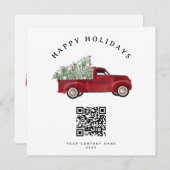 Holiday Corporate Business QR Code Weihnachtsbaum (Vorne/Hinten)