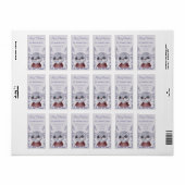 Holiday Cotattcore Style Romantische Blumenaufkleb Adressaufkleber (Vorne)