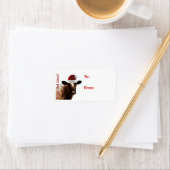Holiday Cow Gift Labels Adressaufkleber (Insitu)