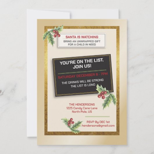 Holiday Crimes Unit – Reindeer Repeat Offender Einladung (Rückseite)