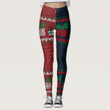 Holiday Cross Stitch Leggings
