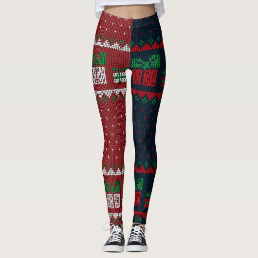 Holiday Cross Stitch Leggings (Vorderseite)