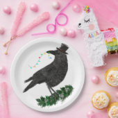 Holiday Crow with Top Hat Pappteller (Party)