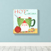 Holiday Cup mit Minze Kakao Leinwanddruck (Insitu (Holzboden))