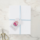 Holiday Cup of Hot Chocolate Rücksendeadresse Geschenkanhänger (Mit Garn)