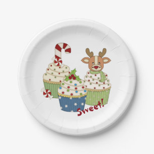 Holiday Cupcake Pappteller