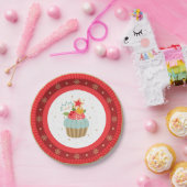 Holiday Cupcake Weihnachtsschild Pappteller (Party)