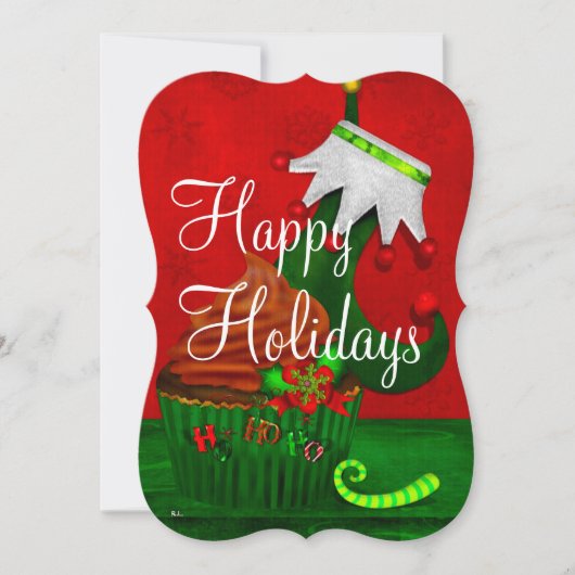 Holiday Cupcake Whimsey PERSONALISIERT Cupcake PAR Einladung (Vorderseite)