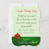 Holiday Cupcake Whimsey PERSONALISIERT Cupcake PAR Einladung (Rückseite)