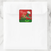 Holiday Cupcake Whimsey PERSONALISIERT Quadratischer Aufkleber (Tasche)