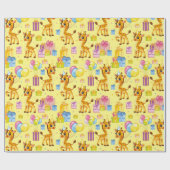Holiday cute cartoon giraffe geschenkpapier (Flach)