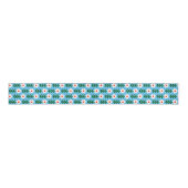 Holiday Daisies Red, Green & Blue Grosgrain Ribbon Ripsband (Vorderseite)