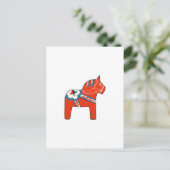 Holiday Dala Horse Postkarte (Stehend Vorderseite)